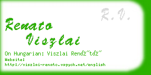 renato viszlai business card